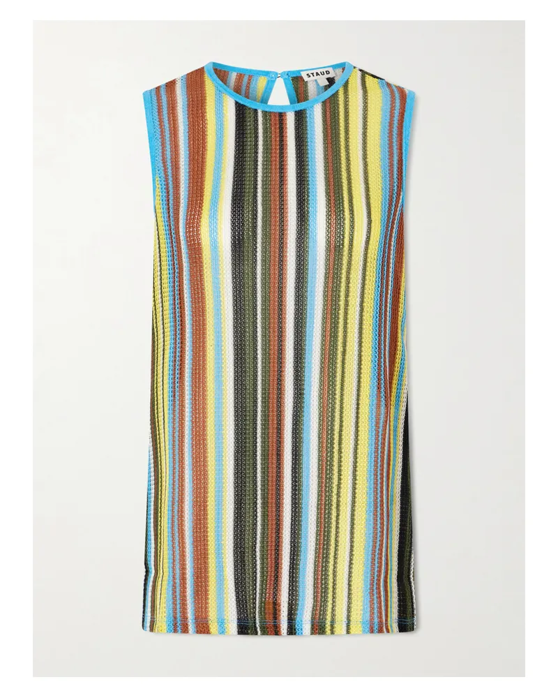 STAUD Valley Striped Knitted Top - Multi Multi