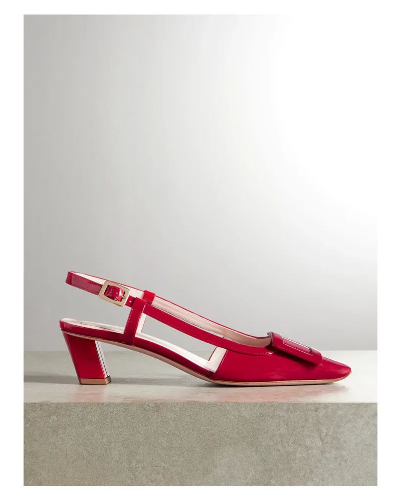 Roger Vivier Belle Vivier 45 Slingback-pumps Aus Lackleder - Rot Rot