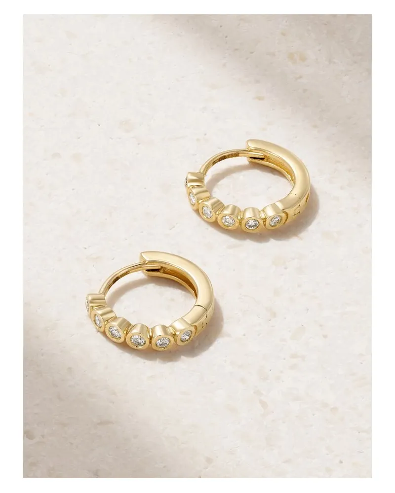 Stone & Strand Creolen Aus 10 Karat Gold Mit Diamanten Gold