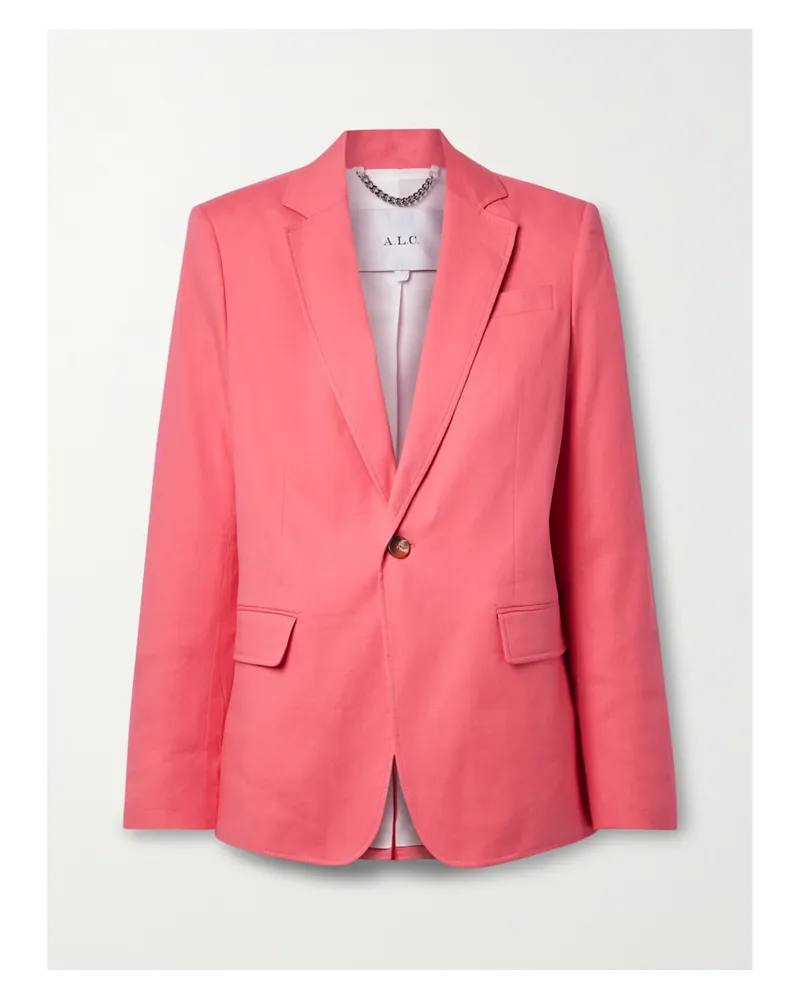 A.L.C. Donovan Blazer Aus Einer Leinenmischung - Pink Pink