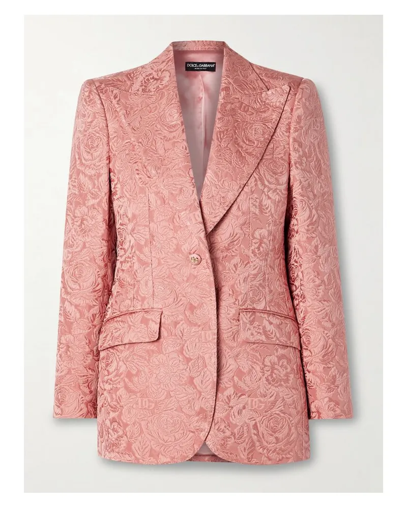 Dolce & Gabbana Turlington Blazer Aus Cloqué - Pink Pink