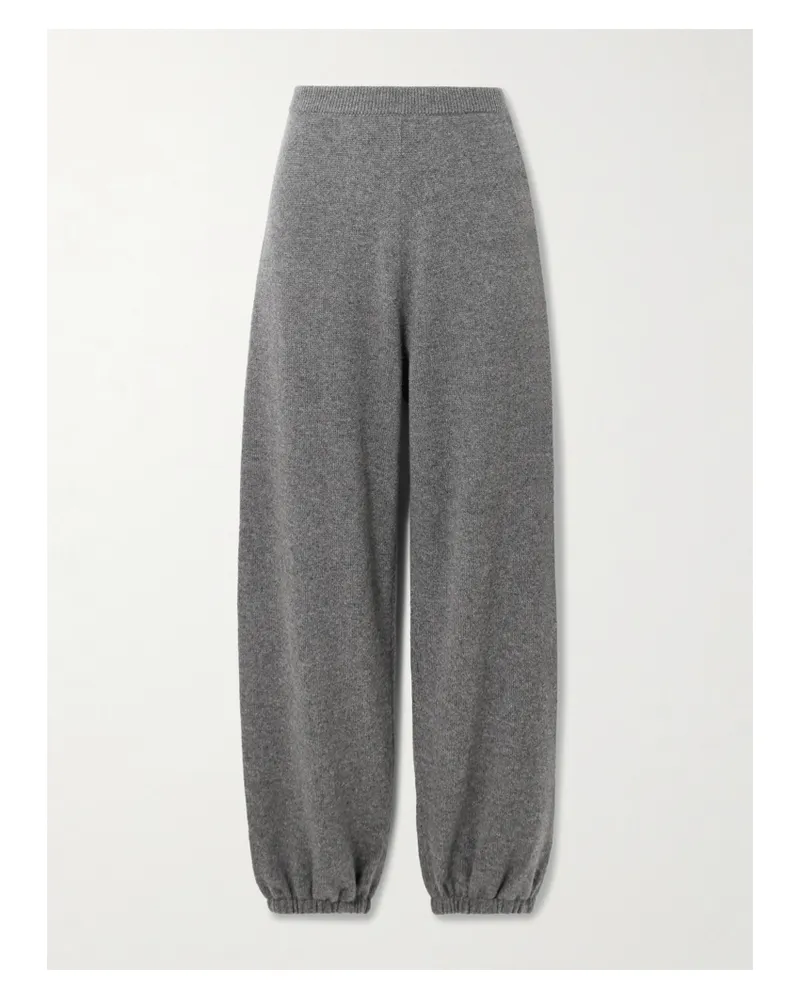 Theory Cashmere Tapered Sweatpants - Gray Gray