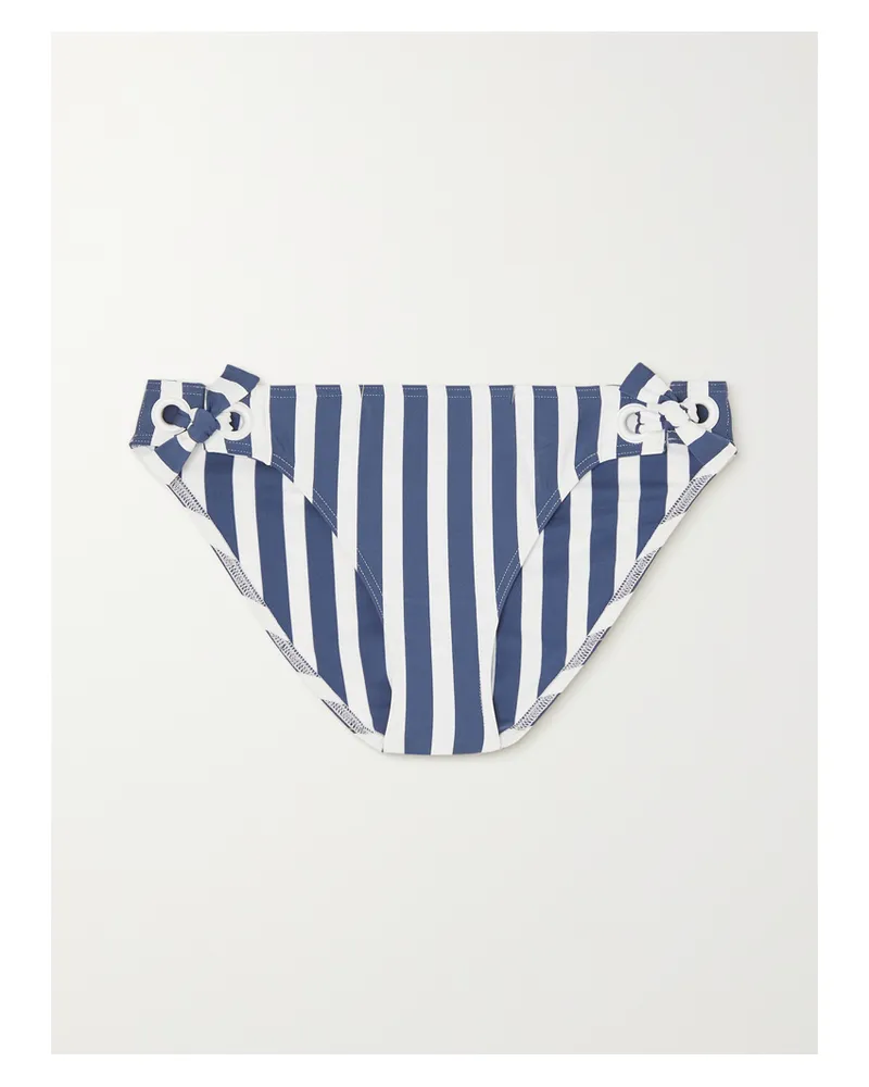Eres Samba Vida Bikini-höschen Mit Streifen Und Ösen - Blau Blau