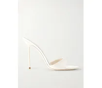 Lidia Patent-leather Mules - Neutrals