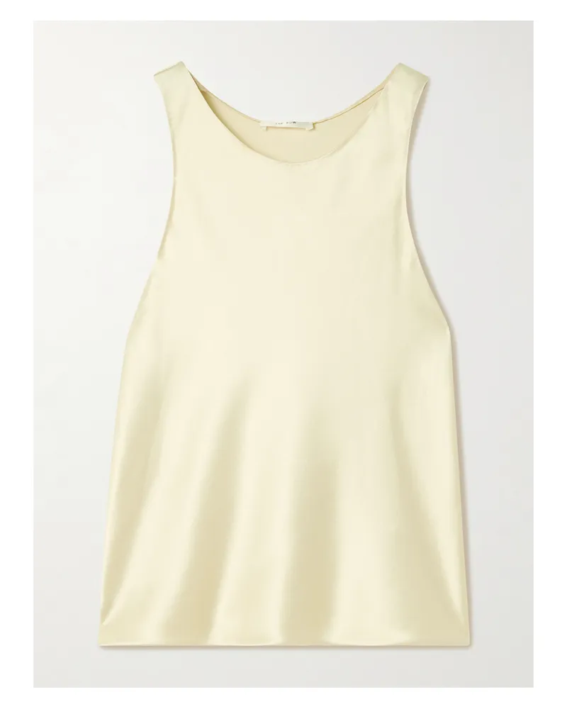 The Row Faustino Tanktop Aus Gehämmerter Seide - Creme Creme