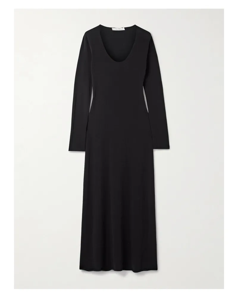 The Row Mavy Knitted Midi Dress - Black Black