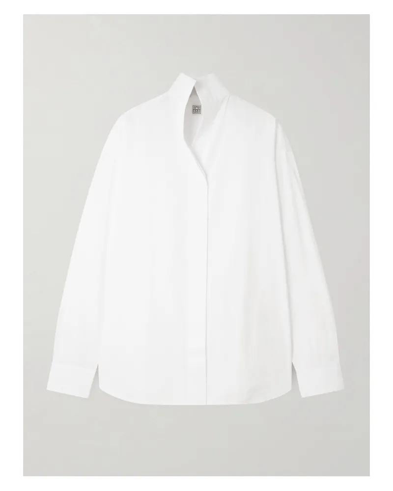 Totême Sharp Oversized-hemd Aus Baumwollpopeline - Weiß Weiß