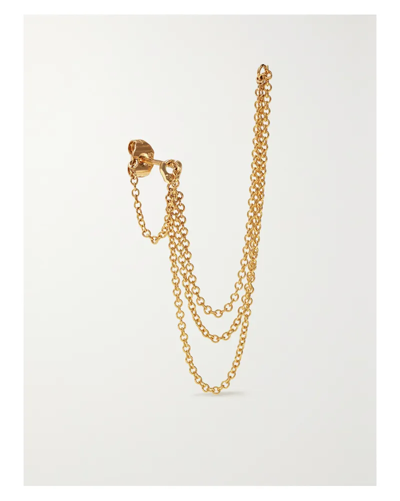 Maria Tash 76 Mm Triple Chain Einzelner Ohrring Aus 14 Karat Gold Gold