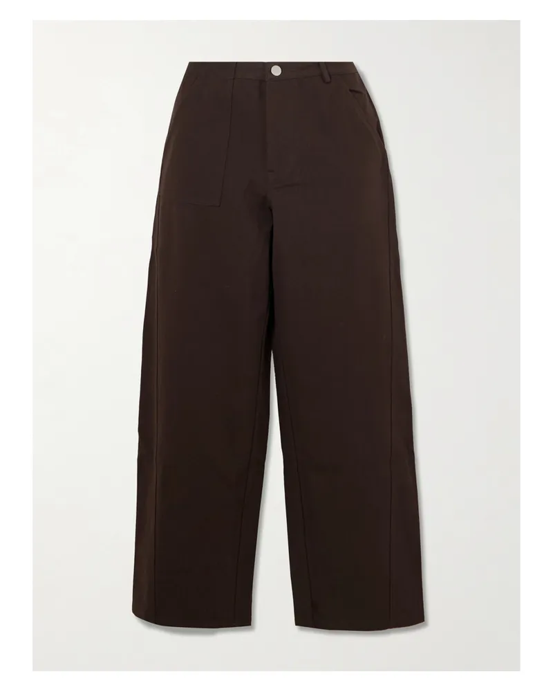Deiji Studios Pocket Organic Wide-leg Jeans - Brown Brown