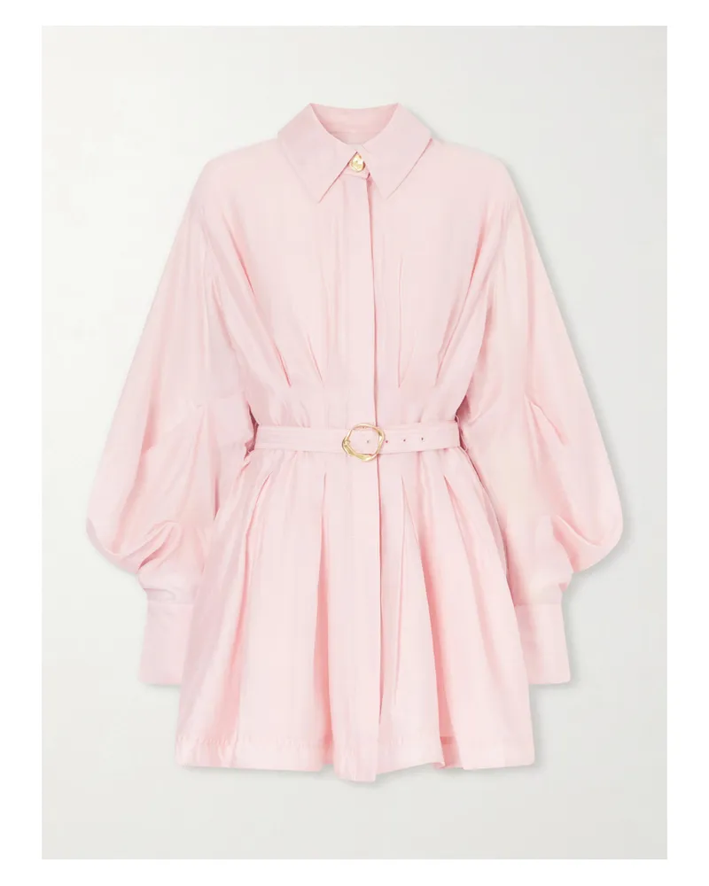 Aje. Murphie Gauze Mini Dress - Pink Pink