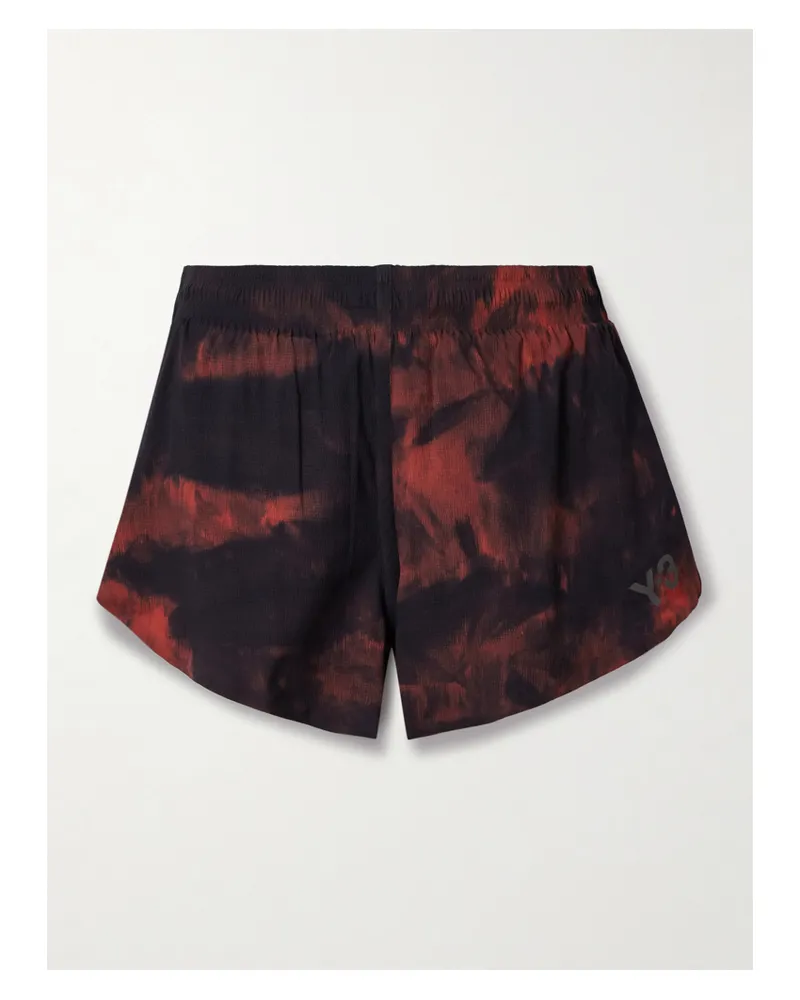 adidas Y-3 Shorts Aus Shell In Knitteroptik Mit Print - Rot Rot