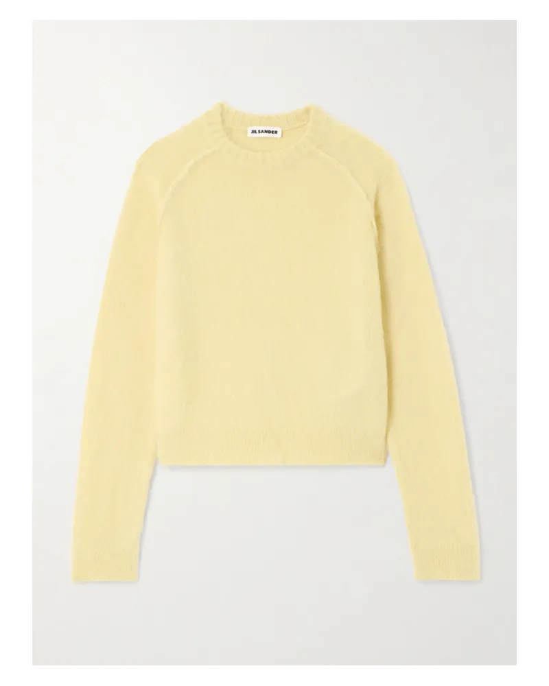 Jil Sander Pullover aus einer Gebürsteten Mischung aus Wolle, Mohair und Seide Neutral