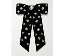 Margaret Haarspange Aus Samt Mit Kunstperlen Und Schleife - Schwarz