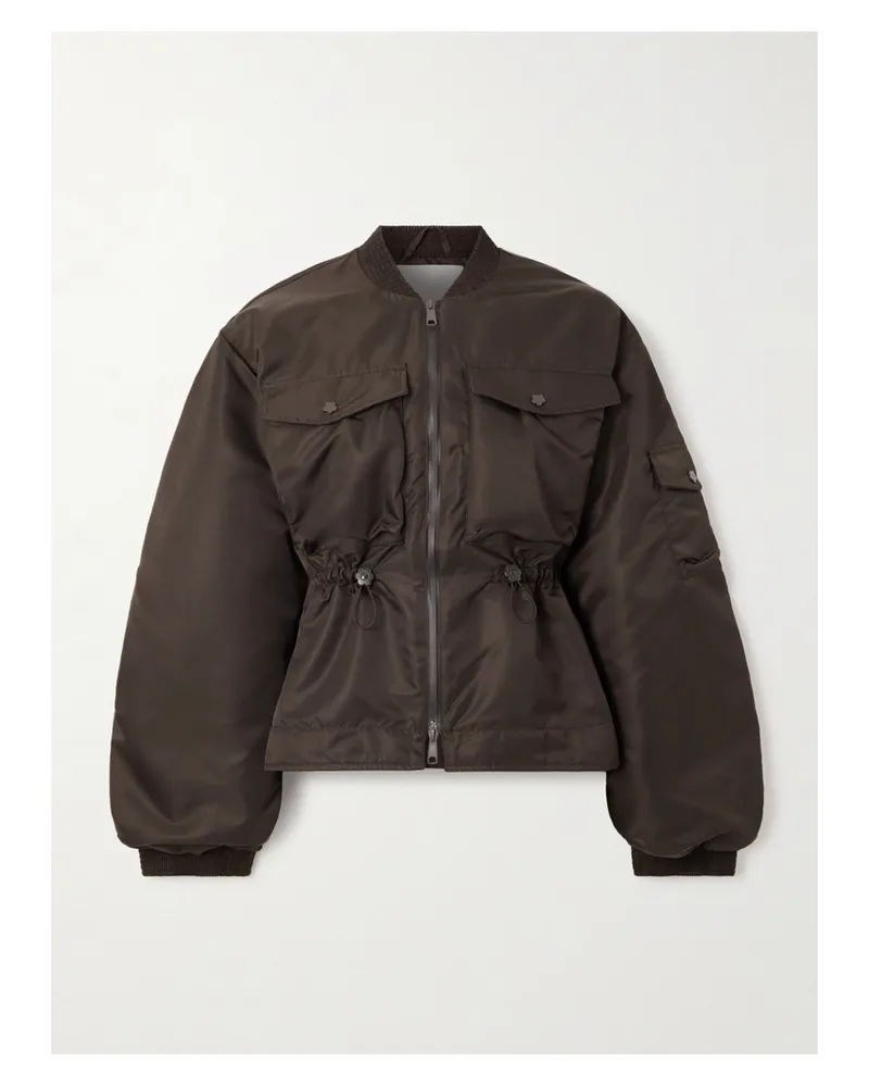 Cecilie Bahnsen Birdie Bomberjacke Aus Wattiertem Shell Mit Raffungen - Braun Braun
