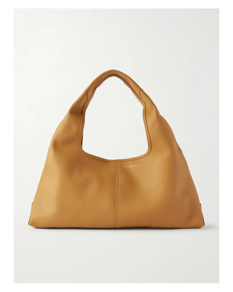 AMI Paris Etienne Leather Shoulder Bag - Brown Brown