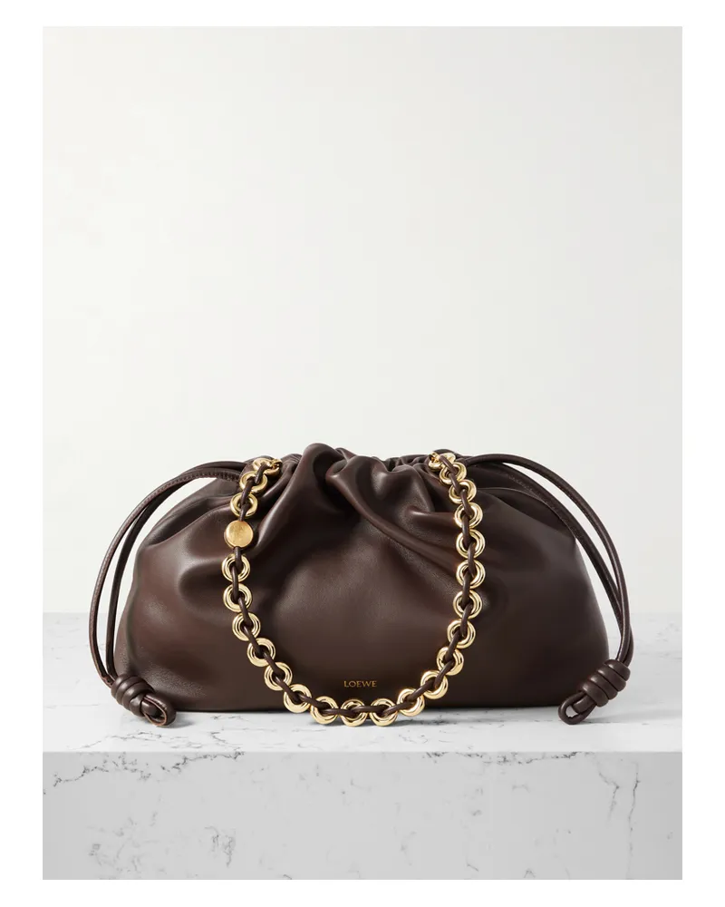 Loewe Flamenco Large Leather Shoulder Bag - Brown Brown