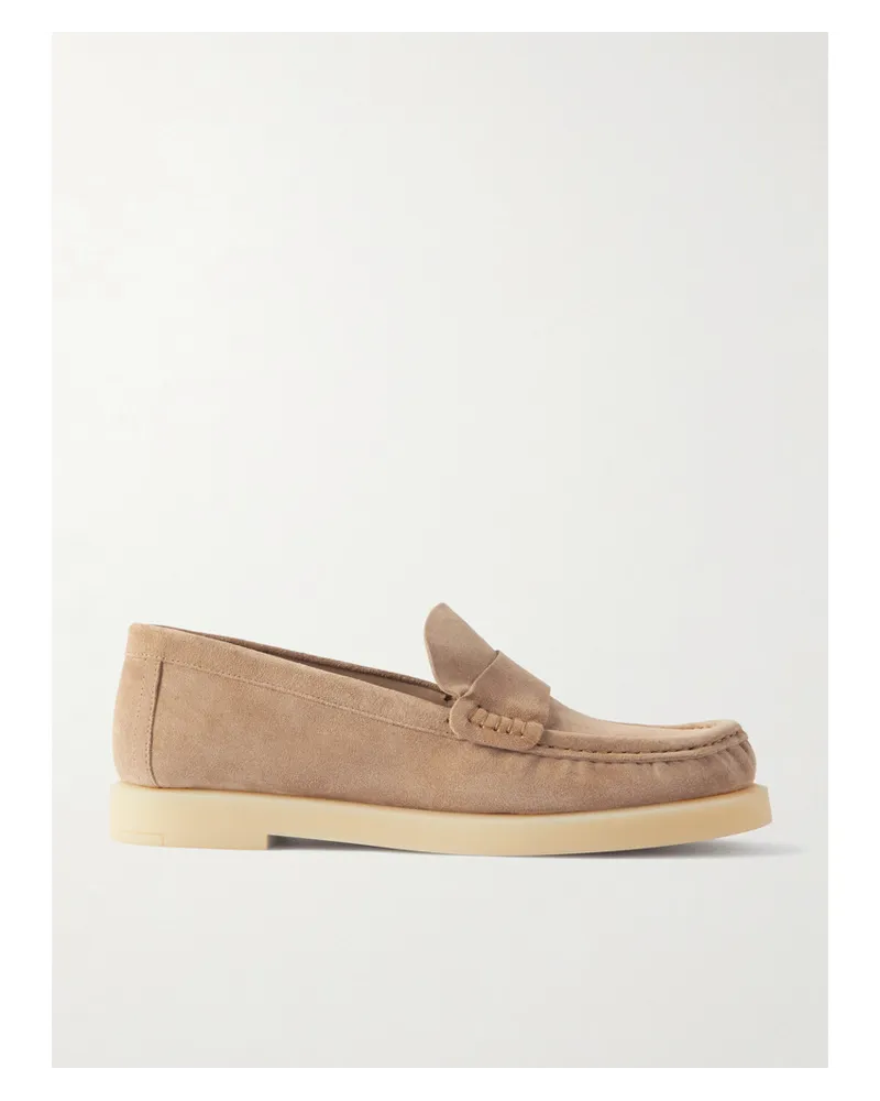 Stuart Weitzman Blake Loafers aus Veloursleder Braun