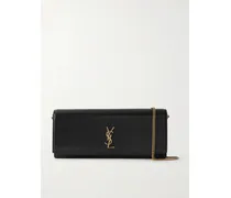 Kate Embossed-leather Clutch - Black
