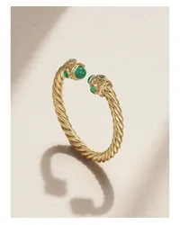 David Yurman Renaissance Ring aus 18 Karat  mit Smaragden Gold