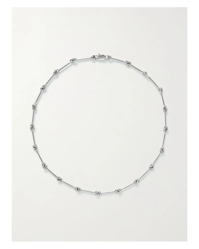 Laura Lombardi Treccia Kette In Platinauflage - Silber Silber