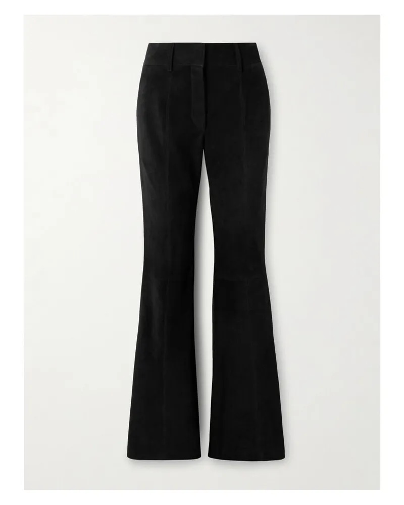 Gabriela Hearst Rhein Schlaghose Aus Veloursleder - Schwarz Schwarz