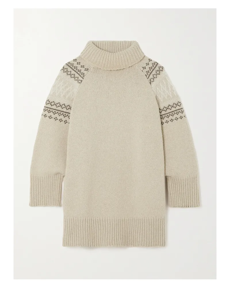 WE NORWEGIANS Setesdal Rollkragenpullover Aus Einer Merinowoll-kaschmirmischung - Neutral Neutral