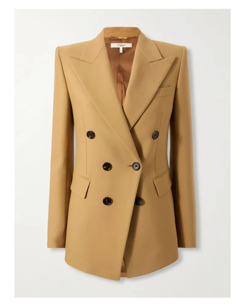 Chloé Doppelreihiger Blazer Aus Wolle - Braun Braun