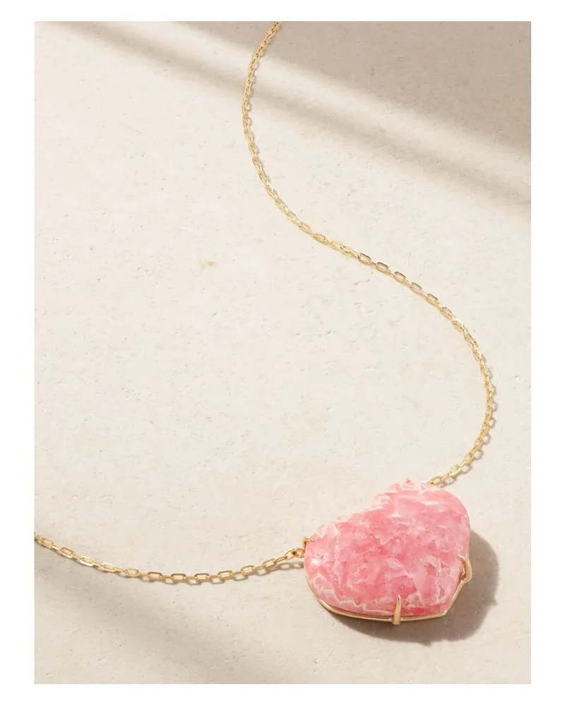 JIA JIA Heart Kette Aus 14 Karat Gold Mit Rhodochrosit - Pink Pink