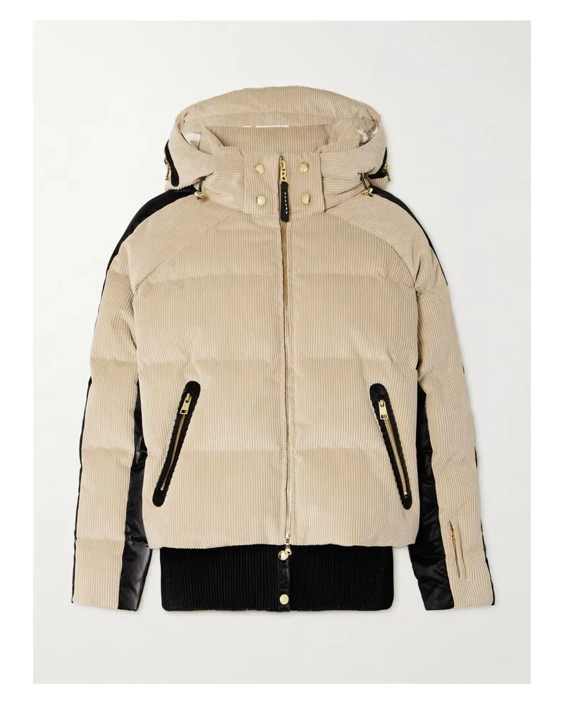 Bogner Inka Skijacke Aus Gestepptem Cord Und Ripstop Mit Kapuze - Neutral Neutral