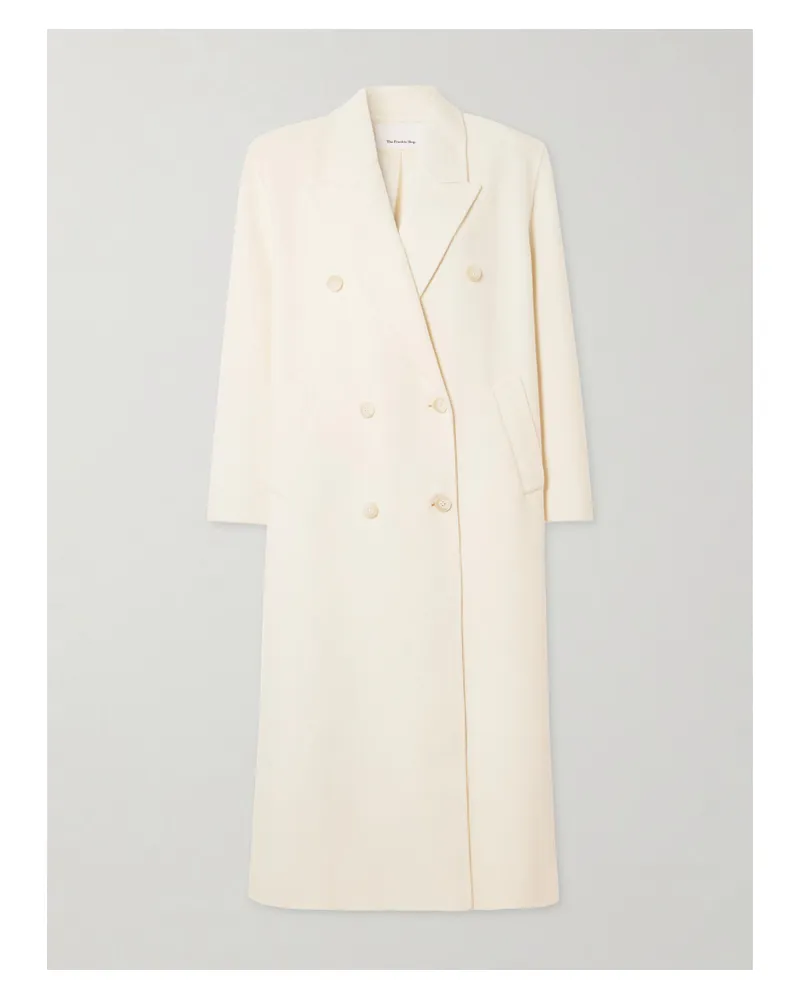 FRANKIE Shop Gaia Double-breasted Wool-blend Coat - Ivory Ivory
