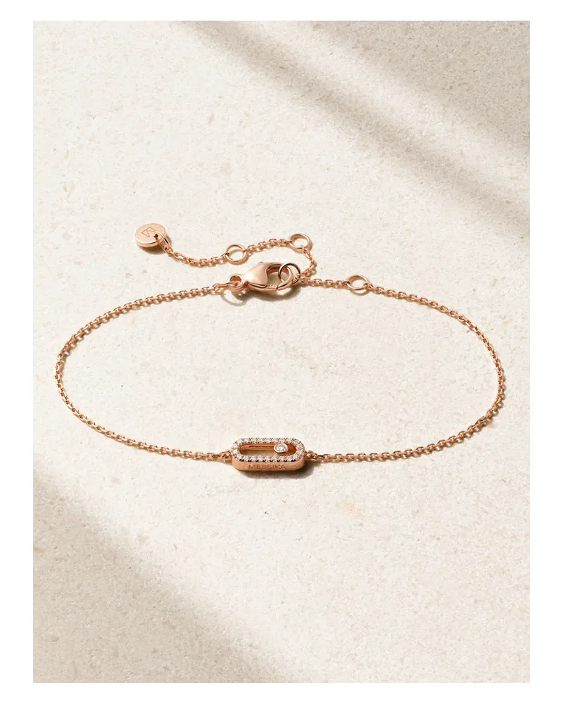 Messika Move Uno Armband Aus 18 Karat Roségold Mit Diamanten Gold