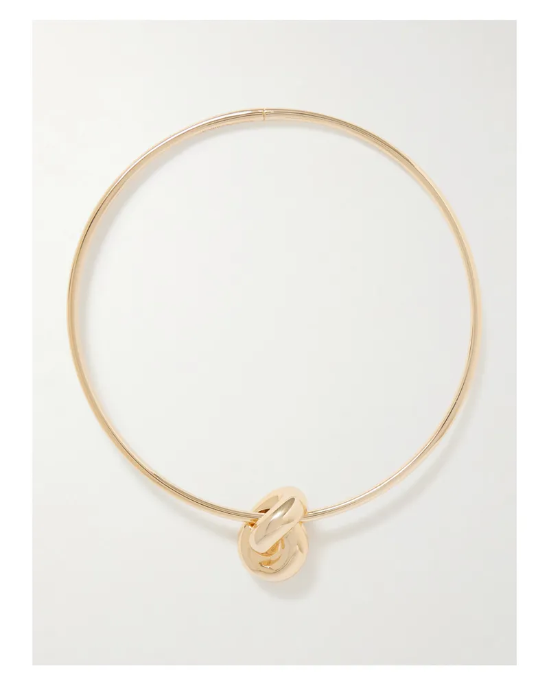Jennifer Fisher Thin Knot Vergoldeter Halsreif Gold