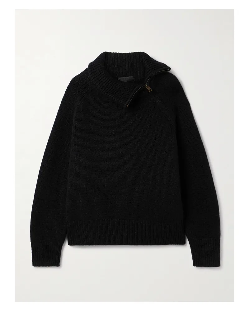 Nili Lotan Raelynn Kaschmirpullover Mit Troyer-kragen - Schwarz Schwarz