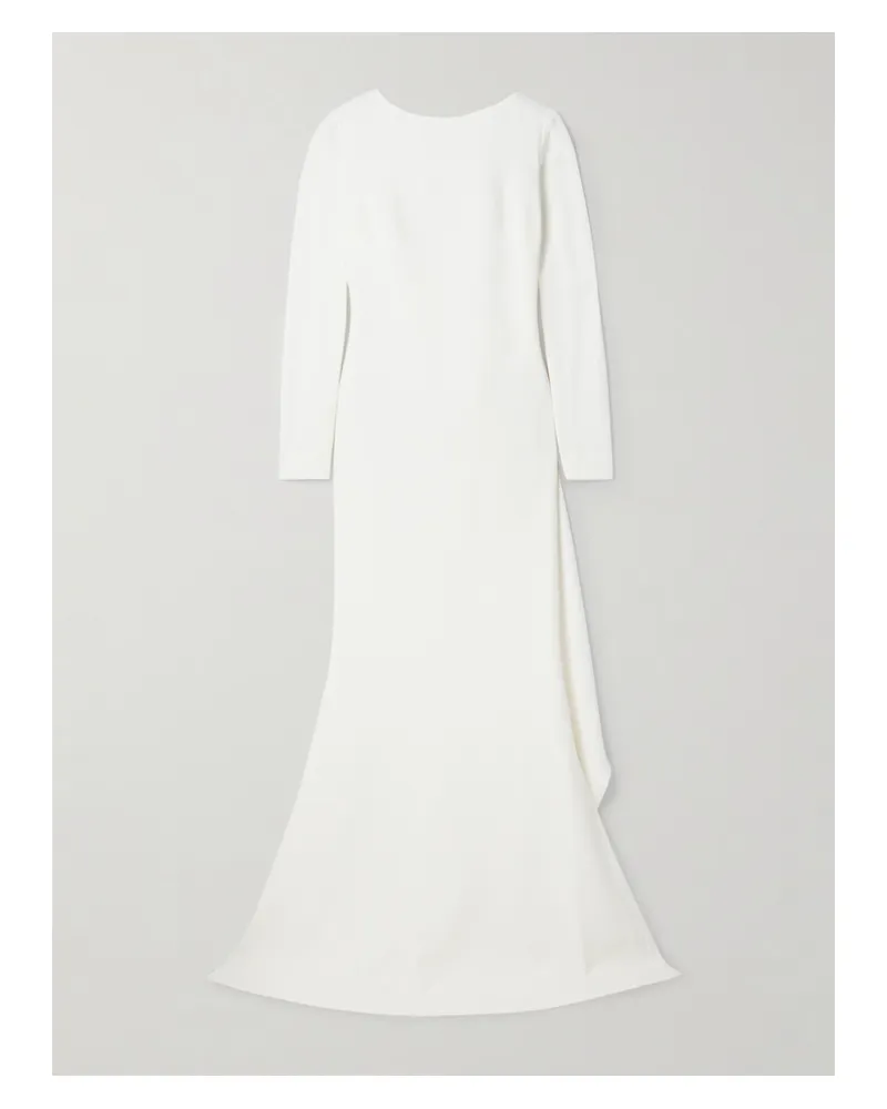 Elie Saab Robe Aus Cady Mit Raffung Und Falten - Weiß Weiß