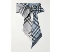 Seidenschal Mit Karomuster - Grau