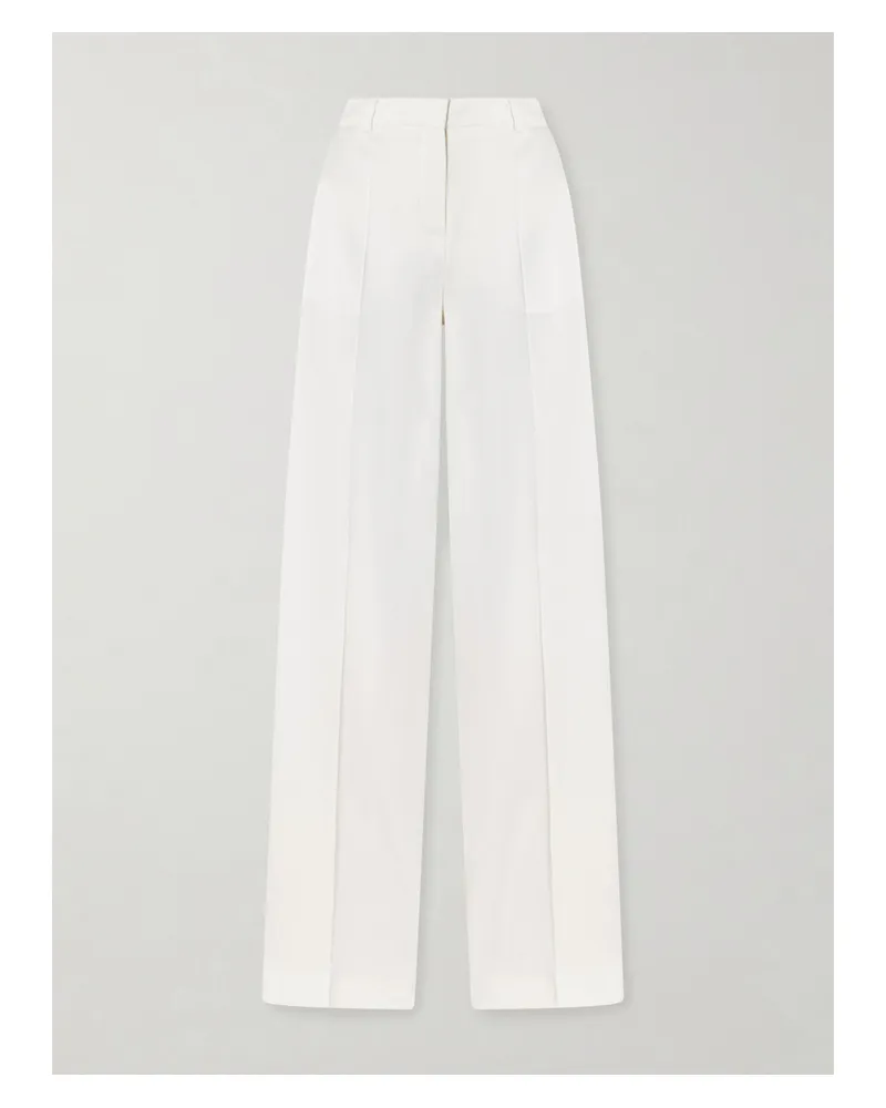 Stella McCartney Hose Mit Weitem Bein Aus Satin - Creme Creme