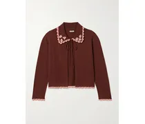 Rookie Cardigan Aus Einer Woll-kaschmirmischung Mit Verzierungen - Braun
