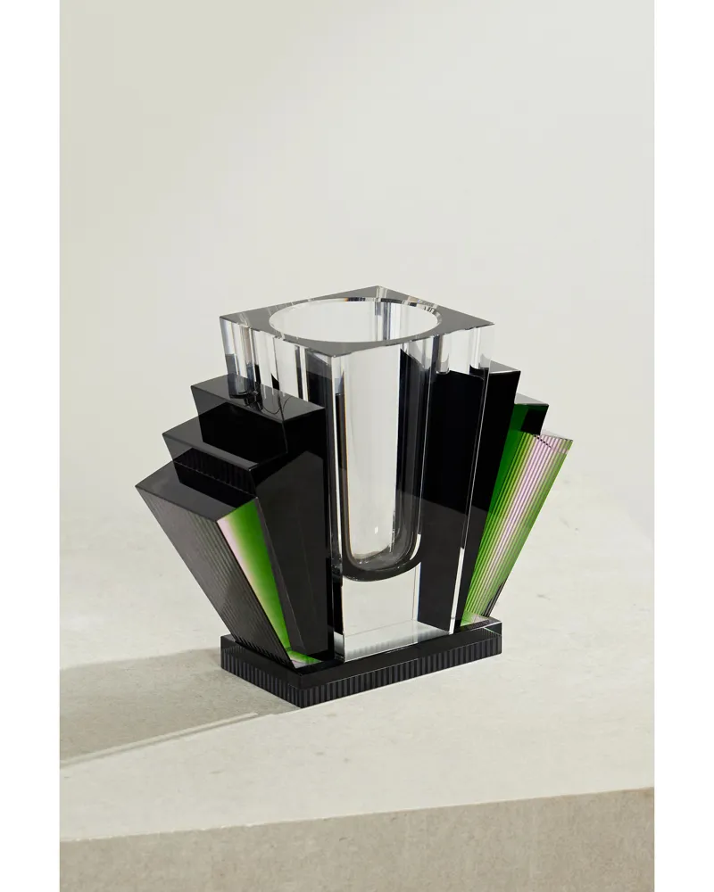 Reflections Copenhagen Harlem Crystal Vase - Black Black