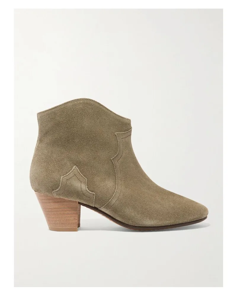 Isabel Marant Étoile Dicker Ankle Boots Aus Veloursleder - Braun Braun