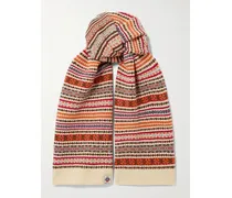 Fair Isle Wool Scarf - Yellow