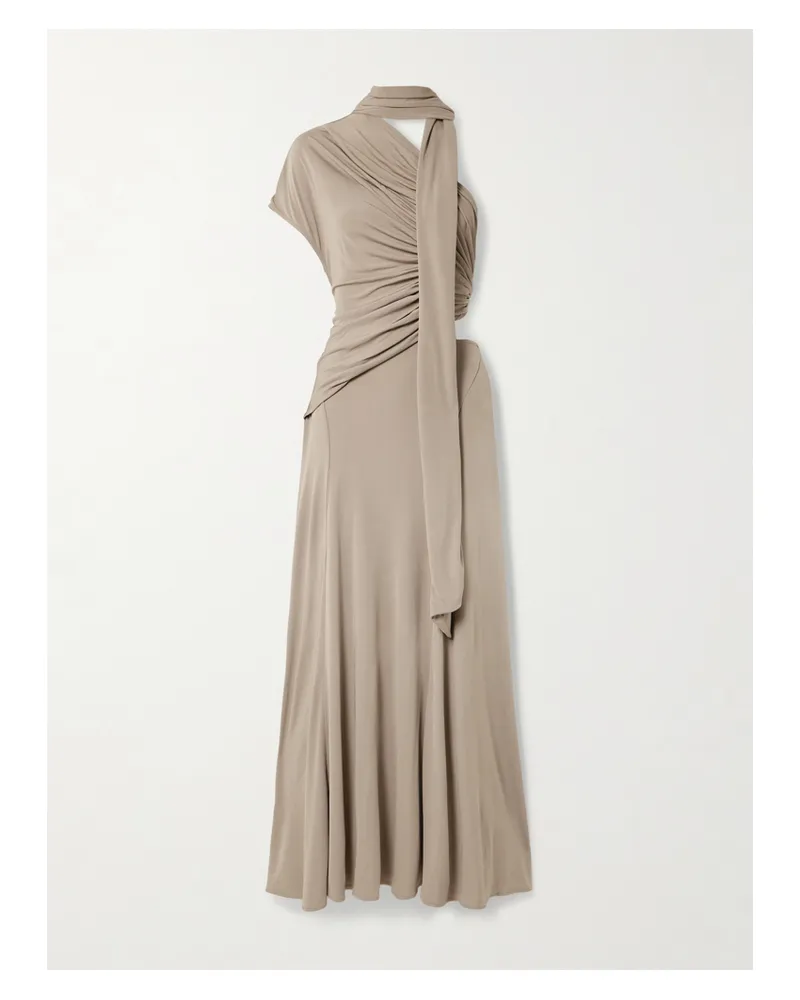Christopher Esber Maxikleid Aus Jersey Mit Raffungen - Braun Braun