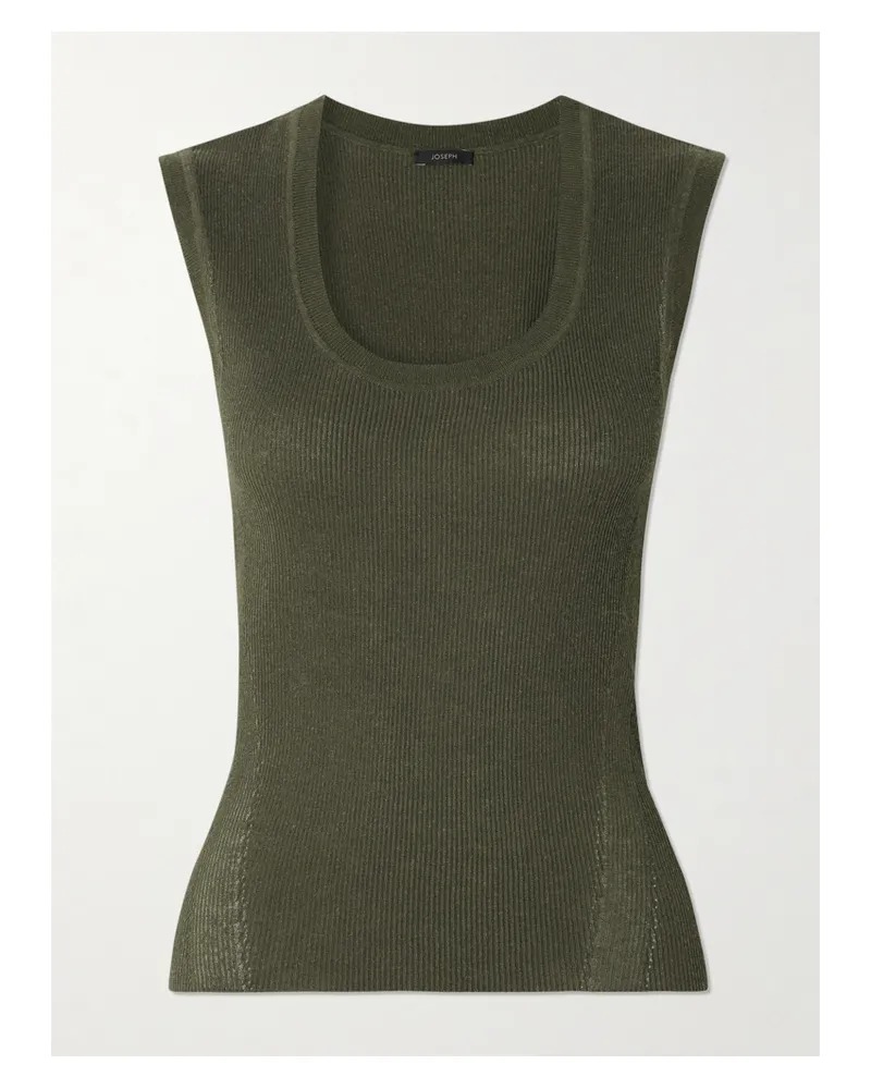 Joseph Alaou Tanktop Aus Einer Gerippten Tencel™-lyocell-mischung - Grün Grün
