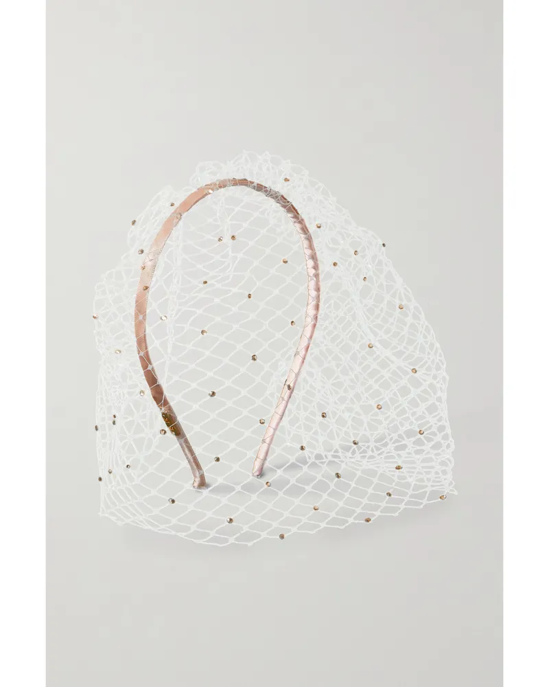 Eugenia Kim Halsey Haarreif Aus Satin Mit Netzmaterial Und Verzierungen - Pink Pink