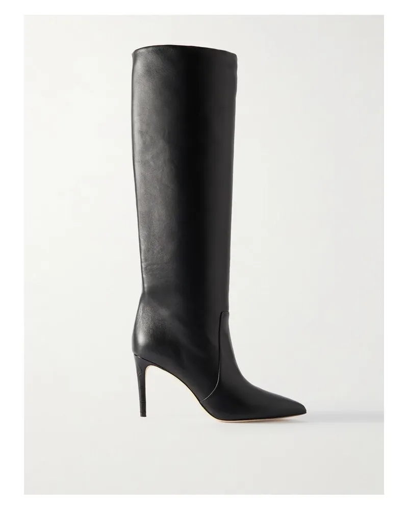 Paris Texas Stiletto Kniehohe Stiefel Aus Leder - Schwarz Schwarz