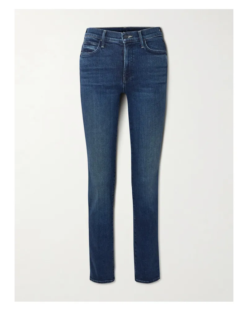Mother The Rascal Skimp Hoch Sitzende Jeans Mit Schmalem Bein - Blau Blau