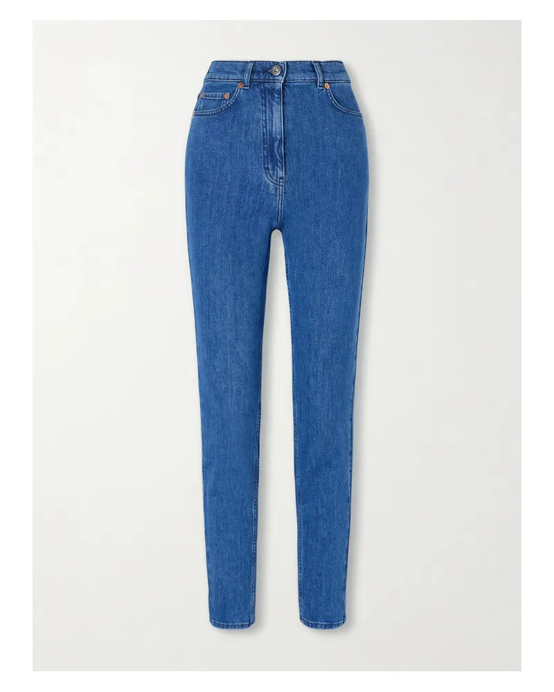 Another Tomorrow High-rise Slim-leg Organic Jeans - Blue Blue