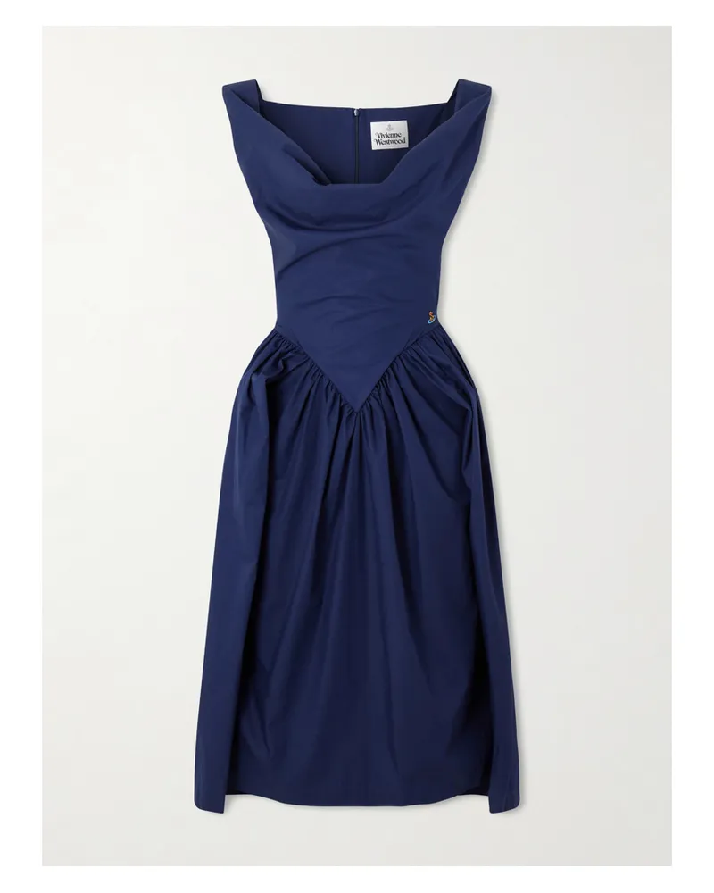 Vivienne Westwood Sunday Midikleid Aus Baumwollpopeline Mit Raffungen - Blau Blau