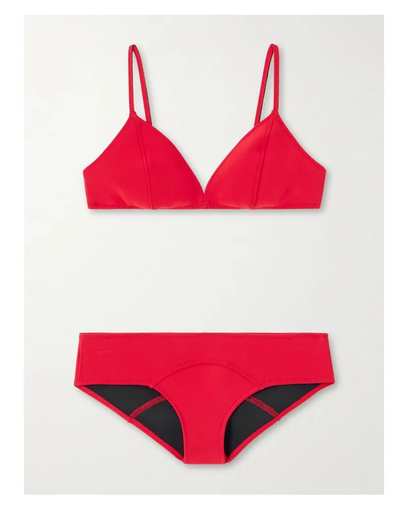 Lisa Marie Fernandez Giovanna Bikini Aus Neopren - Rot Rot