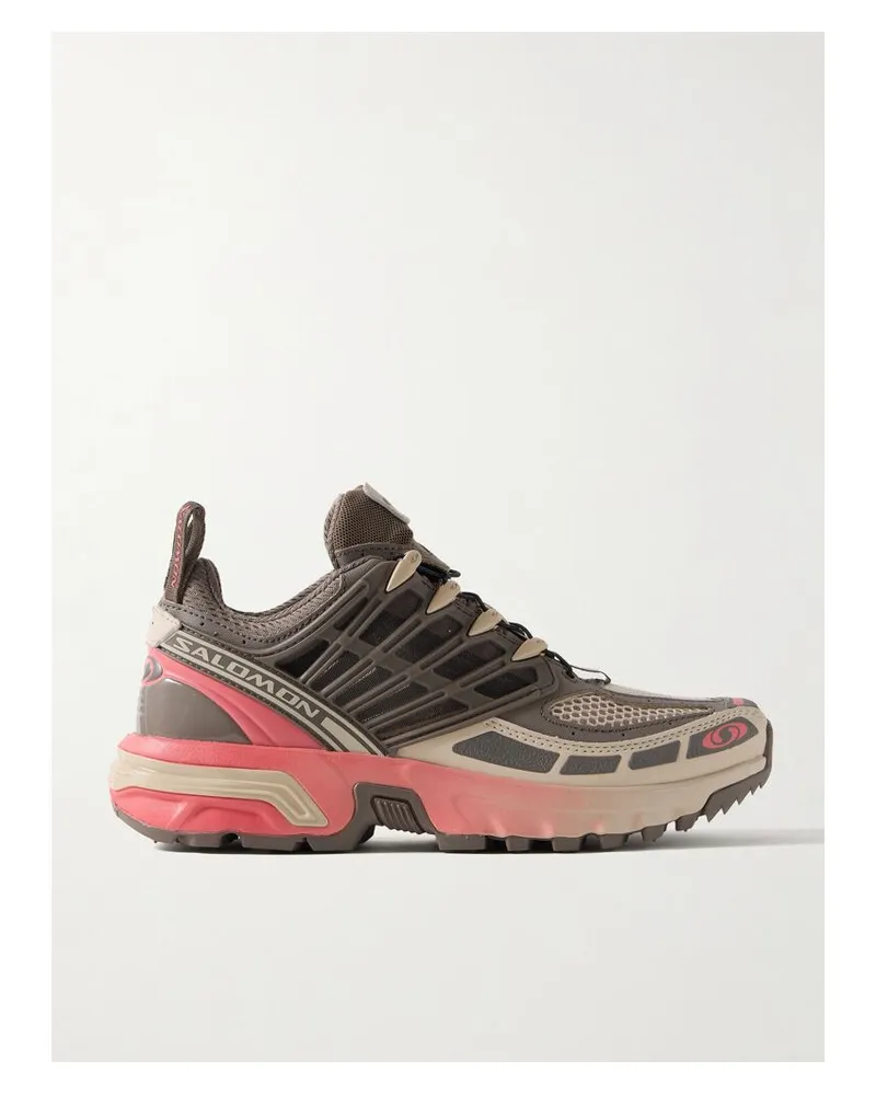 Salomon Acs Pro Sneakers Aus Mesh Und Kunstleder Mit Gummibesätzen - Grau Grau