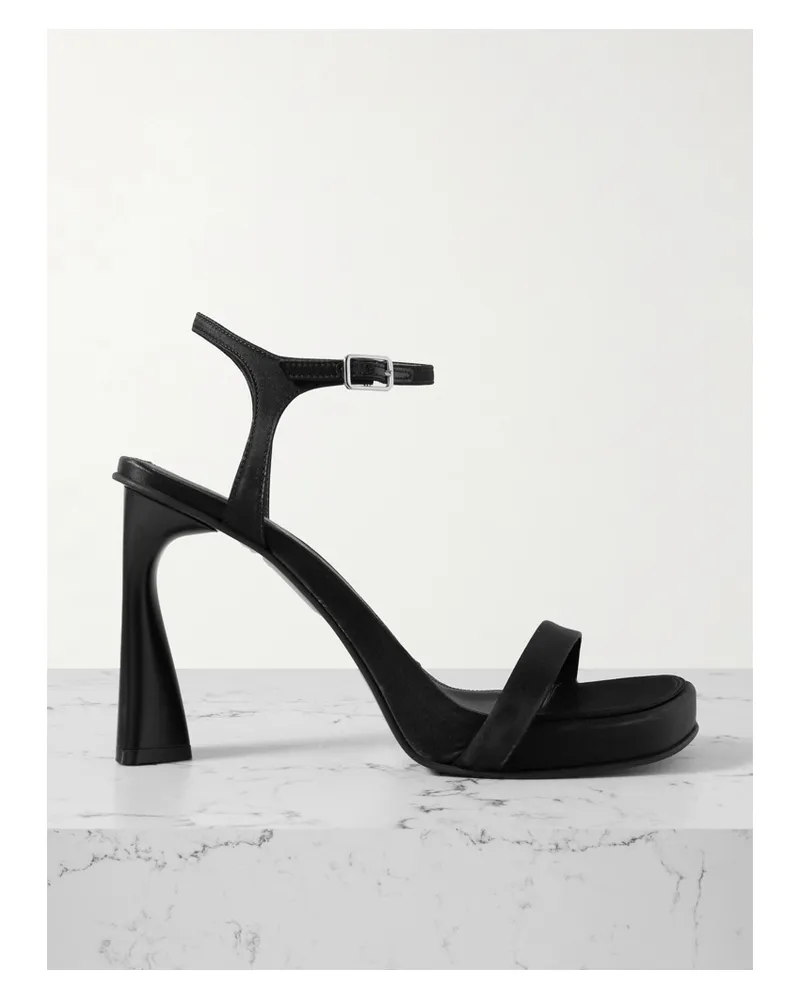 Stella McCartney Satin Platform Sandals - Black Black